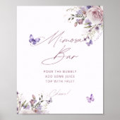 Mimosa Bar Brautparty Butterfly Poster (Vorne)