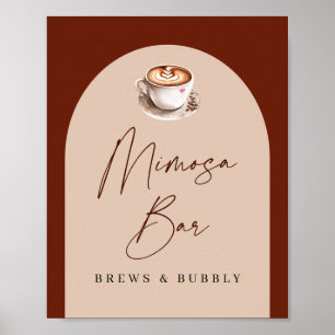 Mimosa-Bar Brautparty mit Getränken und Sekt Poster