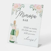 Mimosa Bar Brautparty Pedestal Zeichen Sockelschild (Vorderseite)