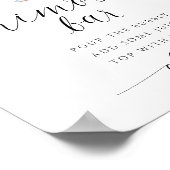 Mimosa Bar Brautparty Zeichenfarbe Poster (Ecke)