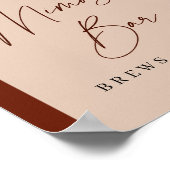 Mimosa Bar Brews and Bubbly Brautparty Poster (Ecke)