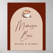 Mimosa Bar Brews and Bubbly Brautparty Poster (Vorne)