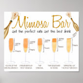 Mimosa Bar Bridal Brunch Sign Poster (Vorne)