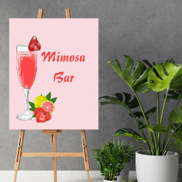 Mimosa Bar Bubbly Brunch Babydusche Poster