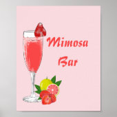 Mimosa Bar Bubbly Brunch Babydusche Poster (Vorne)