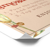 Mimosa Bar Bubbly Retro Bauble Christmas Bridal Poster (Ecke)