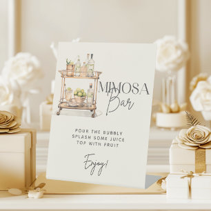 Mimosa Bar Cart Couples Dusche Sockelschild