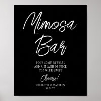 Mimosa Bar Cheers Modernes handgeschriebenes Skrip