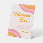 Mimosa Bar dazed & Verlobt Groovy Pink & Orange Sockelschild (Vorderseite)