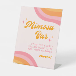 Mimosa Bar dazed & Verlobt Groovy Pink & Orange Sockelschild