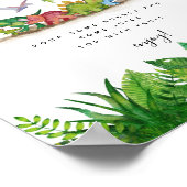 Mimosa Bar Dinosaur Baby Shower Poster (Ecke)