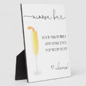 Mimosa Bar Drink Sign Fotoplatte (Seite)