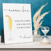 Mimosa Bar Drink Sign Fotoplatte (Seite)
