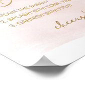 Mimosa Bar Duschgel Wasserfarbendusche & goldene F Poster (Ecke)