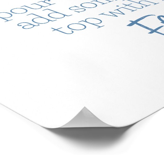 Mimosa Bar Dusty Blue Poster (Ecke)