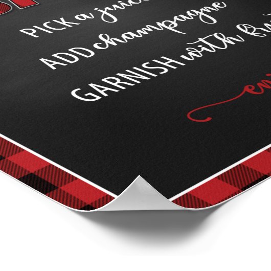 Mimosa Bar Flannel Fling 8x10 Plakat/Zeichen Poster (Ecke)