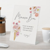 Mimosa Bar Flora Ice Creme Sockelschild (In SItu)