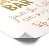 Mimosa Bar Floral Sign Poster (Ecke)