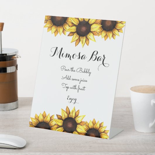 Mimosa Bar florgelb Sockelschild (In SItu)