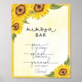 Mimosa-Bar für Wasserfarben Poster