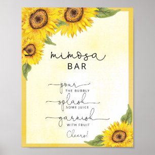 Mimosa-Bar für Wasserfarben Poster