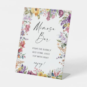 Mimosa Bar Garden Blume Paradies Zeichen Sockelschild