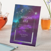 Mimosa Bar Kosmic Lila Sun Moon Stars Sockelschild (In Situ)