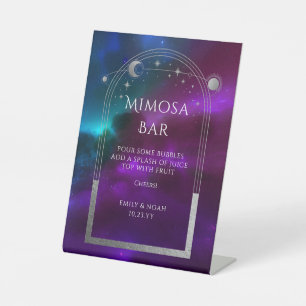 Mimosa Bar Kosmic Lila Sun Moon Stars Sockelschild