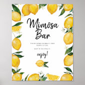 Mimosa Bar Lemon Babydusche Poster (Vorne)