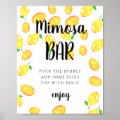 Mimosa Bar Lemon Brautparty Hauptpresse Poster (Vorne)