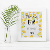 Mimosa Bar Lemon Brautparty Hauptpresse Poster