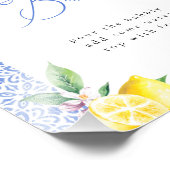 Mimosa Bar Lemon Italian Blue Tile Fotodruck (Ecke)