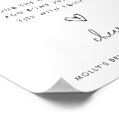 Mimosa Bar Minimalistisch Schwarz-Weiß-Dusche Poster (Ecke)