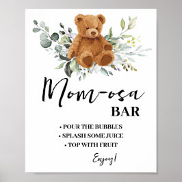 Mimosa Bar Momosa Bar Bear Greenerity Babydusche Poster