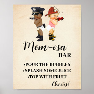Mimosa Bar Momosa Bar Kleiner Neuzugang Babyparty Poster