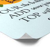 Mimosa Bar Orange Sign Poster (Ecke)