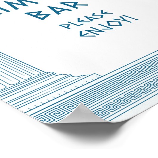 Mimosa Bar Party für Griechenland thematische Vera Poster (Ecke)