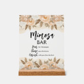 Mimosa Bar Peach Blume Brautparty Acrylschild (Vorderseite)