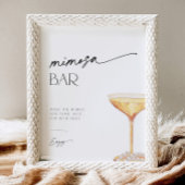 Mimosa Bar Pearls and Prosecco Pedestal Sign Sockelschild