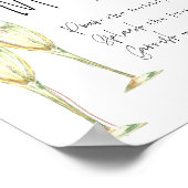 Mimosa Bar Pink & Blue Balloon Gender Reveal-Zeich Poster (Ecke)