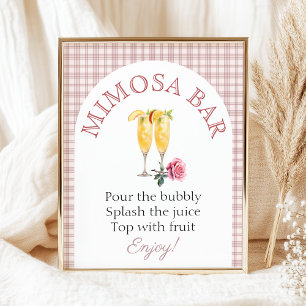 Mimosa Bar Pink Fresh-of-market-Brautparty Poster