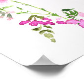 Mimosa Bar Pink Wildblume Brautparty Zeichen Poster (Ecke)