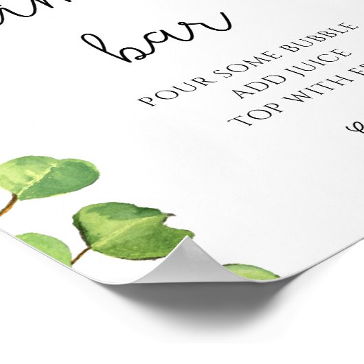 Mimosa-Bar Poster (Ecke)