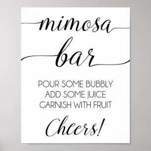 Mimosa Bar Print   Dusche oder Party Mimosa Zeiche Poster