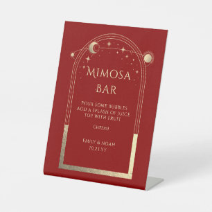 Mimosa Bar Punset Pink Gold Sun Moon Stars Sockelschild