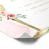 Mimosa Bar, Rosa und Gold Blume & Glas, Dusche Poster (Ecke)