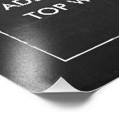 Mimosa Bar Rustic Floral Chalkboard Wedding Sign Fotodruck (Ecke)