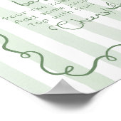 Mimosa Bar Sage green Whimsical Brautparty Poster (Ecke)