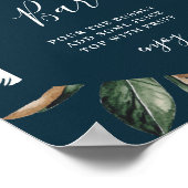 Mimosa-Bar-Schild der Blumenmarche von Magnolia Br Poster (Ecke)