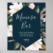 Mimosa-Bar-Schild der Blumenmarche von Magnolia Br Poster (Vorne)